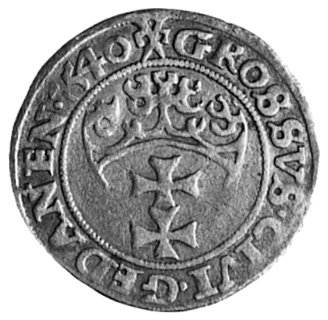 grosz 1540, Gdańsk, j.w., Kop.II.4b -RR-, Gum.56