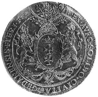 5 dukatów 1614, Gdańsk, Aw: Popiersie króla w oz