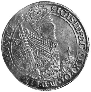 talar 1629, Bydgoszcz, Aw: Popiersie i napis, Rw