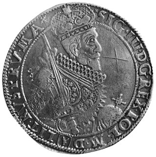 talar 1629, Bydgoszcz, Aw: Popiersie i napis, Rw: Wielopolowa tarcza herbowa i napis, Kop.III.6c, Dav.4315,rysy w tle