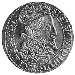 szóstak 1599, Malbork, Aw: Popiersie z dużą głową i napis, Rw