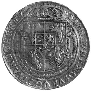 talar 1634, Bydgoszcz, Aw: Półpostać i napis, Rw: Tarcza herbowa i napis, Kop.12.I.2a -R-, Dav.4326