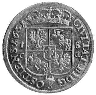 ort 1651, Bydgoszcz, Aw: Popiersie i napis, Rw: Tarcza herbowa i napis, Kop.117.III.2a -RR-, Gum.1728