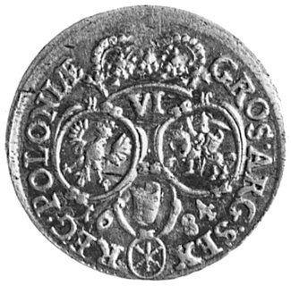 szóstak 1684, Bydgoszcz, j.w., Kop.268.II.a -RR-, Gum.2013, odmiana z literami SP, rzadka moneta w bardzoładnym stania zachowania