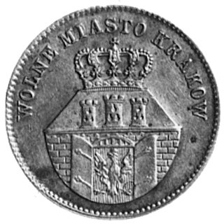 1 złoty 1835, Wiedeń, Aw: Herb Krakowa i napis, Rw: Nominał w wieńcu, Plage 294