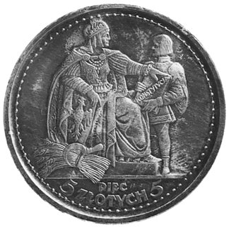 5 złotych 1925, Konstytucja, 81 perełek, wybito 1.000 sztuk