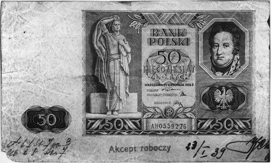 50 złotych 11.11.1936, AH 0559226, dwustronny ba