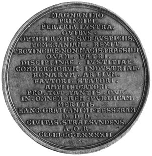 Brandenburgia- Prusy, medal sygnowany ABRAMSON, wybity w 1792 roku, Aw: Popiersie FryderykaWilhelma i napis, Rw: Napis w 21 wierszach, srebro 53,0 mm, 57,08 g., rysy w tle