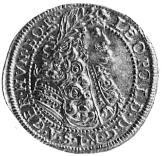 dukat 1695, Klausenburg, Aw: Popiersie cesarza, 
