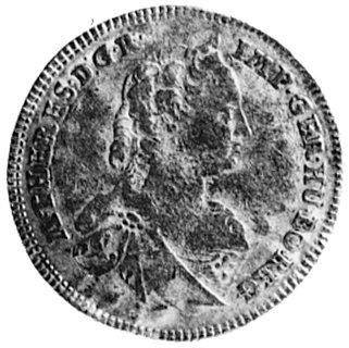 dukat 1754, Graz, Aw: Popiersie, w otoku napis, Rw: Orzeł Habsburski, w otoku napis, Fr.256, Her. 129