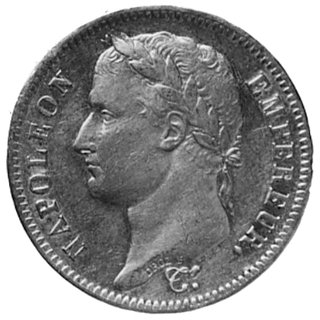 40 franków 1812, Paryż, Aw: Głowa cesarza, w otoku napis, Rw: Nominał w wieńcu, w otoku napis, Fr.505