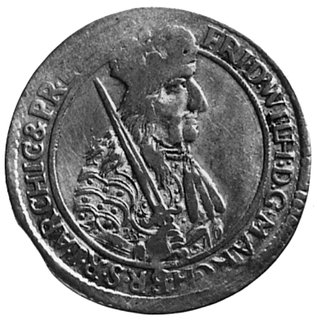 ort 1665, Królewiec, Aw: j.w., Rw: Tarcza herbowa, w otoku napis, Schr.1611