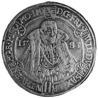 Fryderyk Wilhelm i Jan III 1573-1602, talar 1583, Aw: Półpostać Fryderyka Wilhelma i napis, Rw: PółpostaćJana i napis, Dav.9770