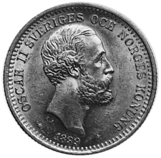 Oskar II 1872-1907, 20 koron 1899, Sztokholm, Fr