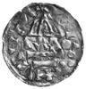 Henryk II Zgodny 955-976, Aw: Krzyż, w polu kulka, strzałka i napis: HVI..NVCIVH., Rw: Kapliczka, ..