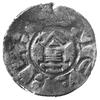 król Otto III, denar, Aw: Krzyż, w polu ODDO, napis: DIL...A REX, Rw: Kapliczka i napis: .ATEHLH,D..