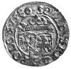 szeląg 1586, Olkusz, Aw: Monogram i napis, Rw: Tarcza herbowa i napis, Kop.VI1,4b -R-, Gum.678, rz..