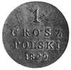 1 grosz 1829, Petersburg, Aw: Orzeł carski, Rw: Nominał i data, nowe bicie z 1859 r.