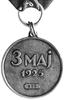 medal 3-go Maja nr 658, 30,0 mm, wstążka nieoryginalna, ładna stara patyna