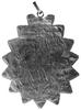 medal religijny, XVII w., sygnowany BERNS (?) w kształcie liścia, Aw: Scena Zwiastowania, Rw: Scen..