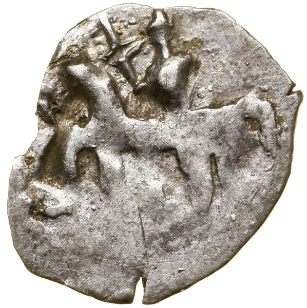 Denar, bez daty (1387–1392), Wilno; Aw: Tarcza z