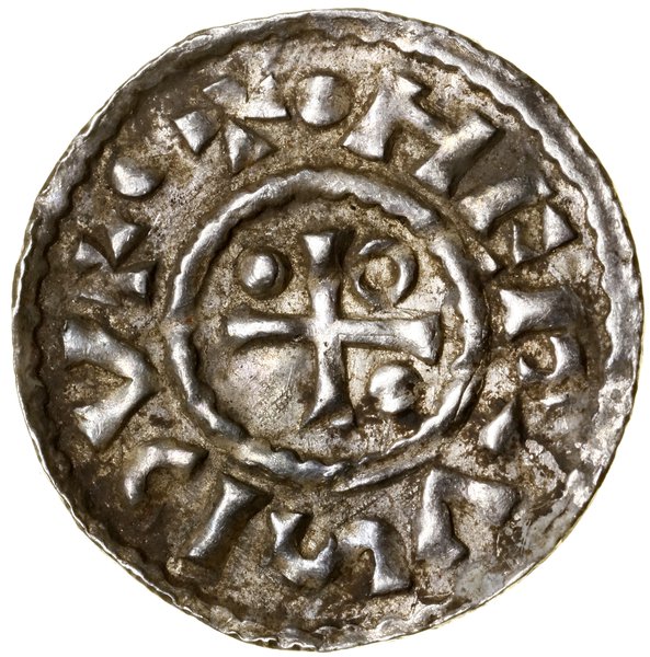 Denar, bez daty (985–995), Ratyzbona, mincerz Aljan