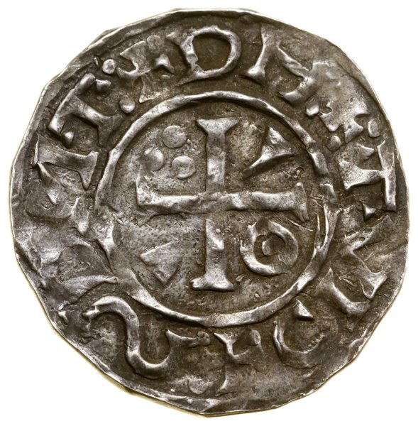 Denar czeski (naśladownictwo denara bawarskiego), bez daty (po 1002)