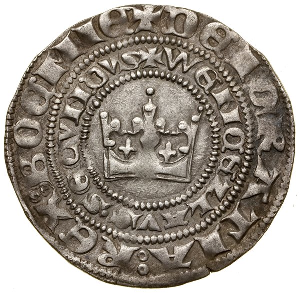 Grosz praski, bez daty (1300–1305), Kutná Hora; 