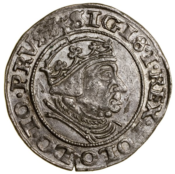 Grosz, 1540, Gdańsk; na awersie końcówka legendy