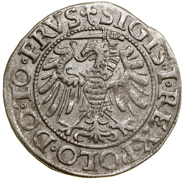 Grosz, 1539, Elbląg; miecz z prawej strony, w le