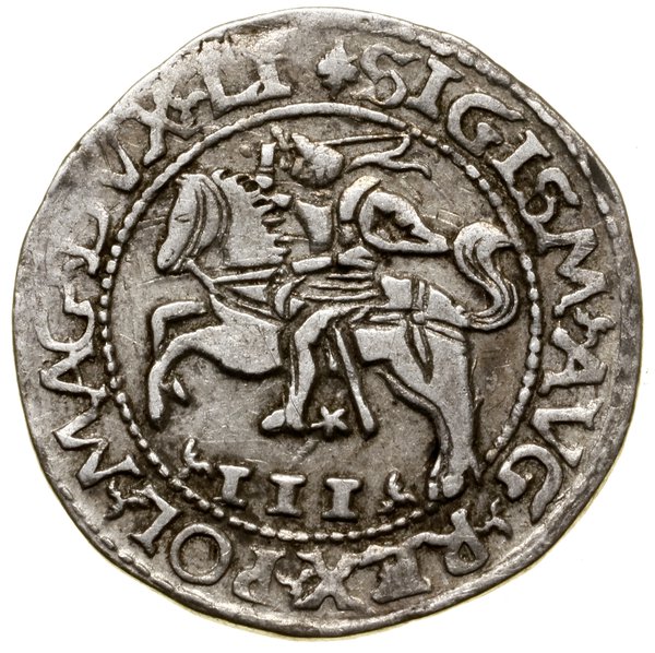 Trojak szyderczy, 1565, Tykocin; Aw: Pogoń w lew