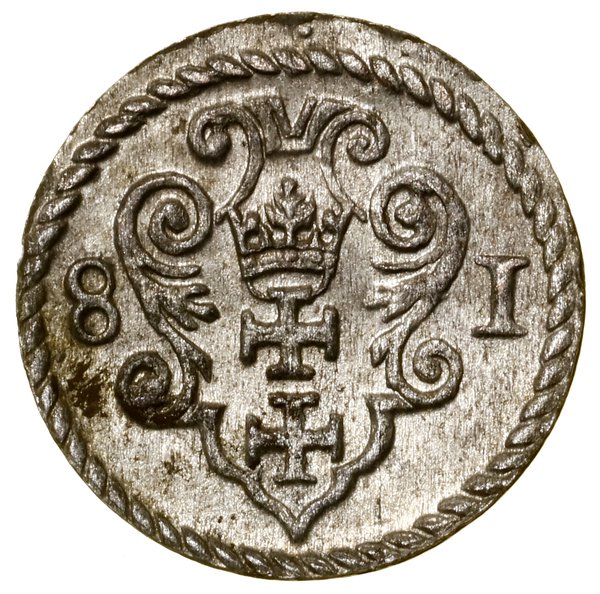 Denar, 1581, Gdańsk