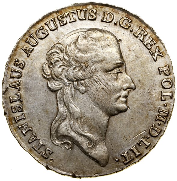 Półtalar, 1788, Warszawa; Aw: Głowa króla w praw