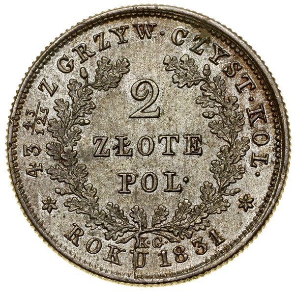2 złote, 1831 KG, Warszawa