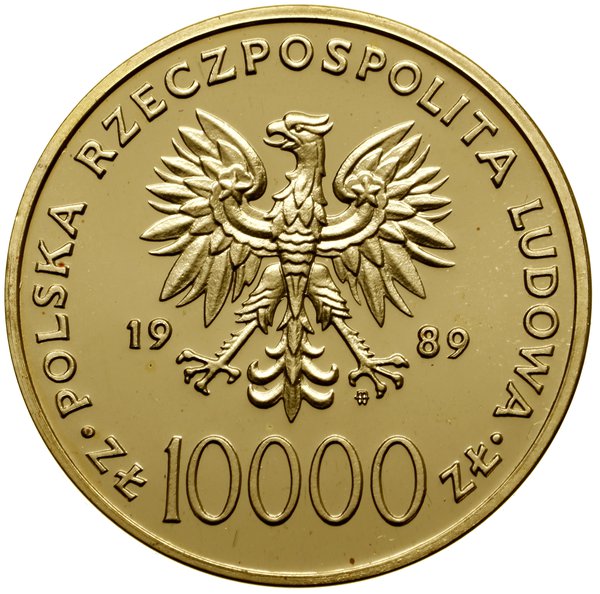 10.000 złotych, 1989, Warszawa; Jan Paweł II (po