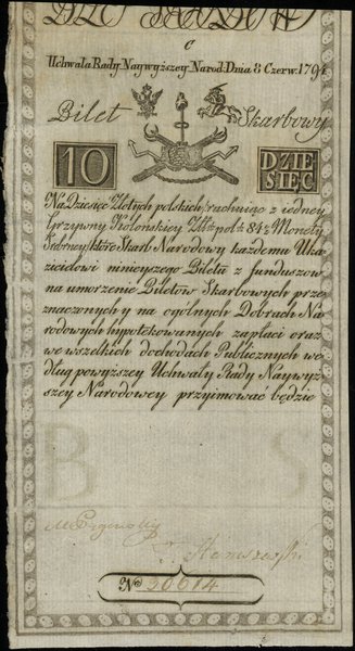 10 złotych, 8.06.1794