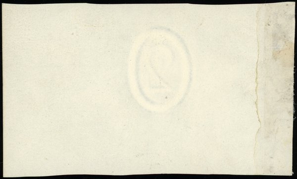 Papier do druku banknotu 2 złote, 1863; ze znaki
