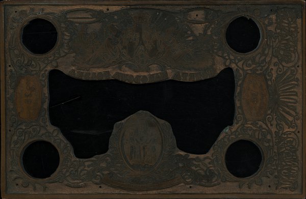 Płyta do druku (matryca) strony głównej banknotu 25 złotych, 1863