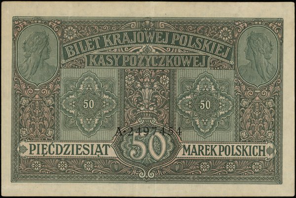 50 marek polskich; 9.12.1916; „Jenerał”, seria A