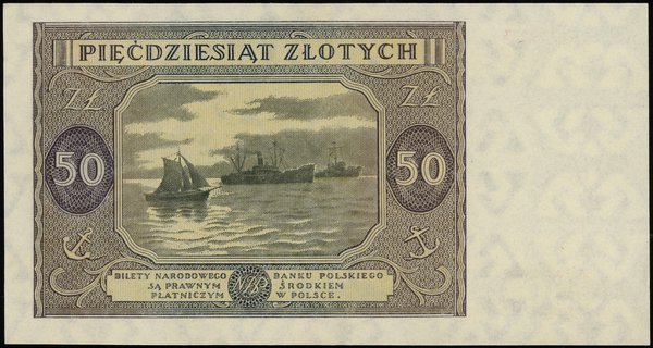 50 złotych, 15.05.1946; seria L, numeracja 12390