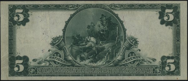 5 dolarów, 25.02.1903; podpisy Lyons i Roberts, 