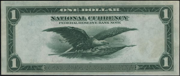 1 dolar, 1918; podpisy Elliott i Burke oraz Helm