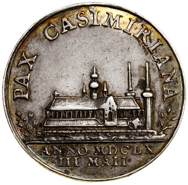 medal z okazji zawarcia pokoju w Oliwie, 1660, autorstwa Jana Höhna młodszego