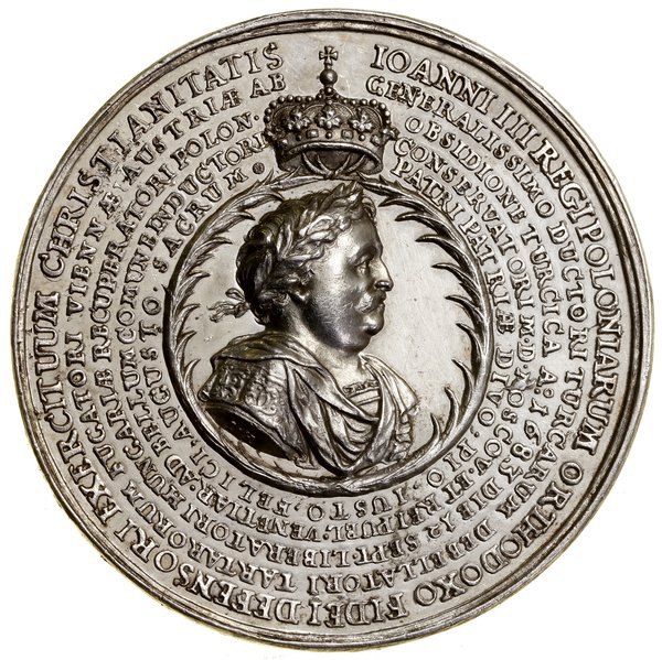 Medal upamiętniający powstanie antytureckiej Ligi Świętej, 1684, autorstwa Jana Höhna młodszego, Gdańsk