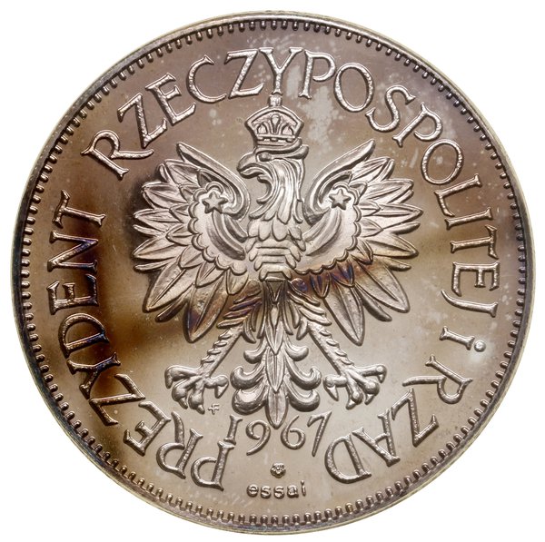Medal wybity na pamiątkę 150. rocznicy śmierci Tadeusza Kościuszki i 100. rocznicy urodzin Józefa Piłsudskiego,  1967, Wawa