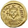 Solidus, 607–610, Konstantynopol; Aw: Popiersie władcy na wprost, trzymającego glob z krzyżem, d N..