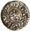 Denar, bez daty (985–995), Ratyzbona, mincerz Aljan; Aw: Krzyż, w kątach, kulka, pierścień, kulka ..