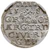 Trojak, 1583, Ryga; Iger R.83.1.d (R1) ale kropka zamiast pierścienia na początku legendy awersu, ..