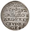 Trojak, 1592, Ryga; końcówka legendy awersu LI; Iger R.92.1.b, ale dwukropek między D a G; K.-G. 8..