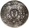 Dwutalar, 1650, Gdańsk; Aw: Półpostać króla w prawo, trzymającego berło zakończone fleuronem oraz ..